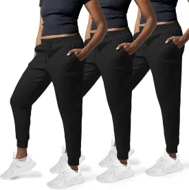 3 Pack Sweatpants Women, Cozy Womens Sweatpants, Fleece Womens Yoga Joggers (Available in Plus)