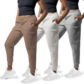 3 Pack Sweatpants Women, Cozy Womens Sweatpants, Fleece Womens Yoga Joggers (Available in Plus)