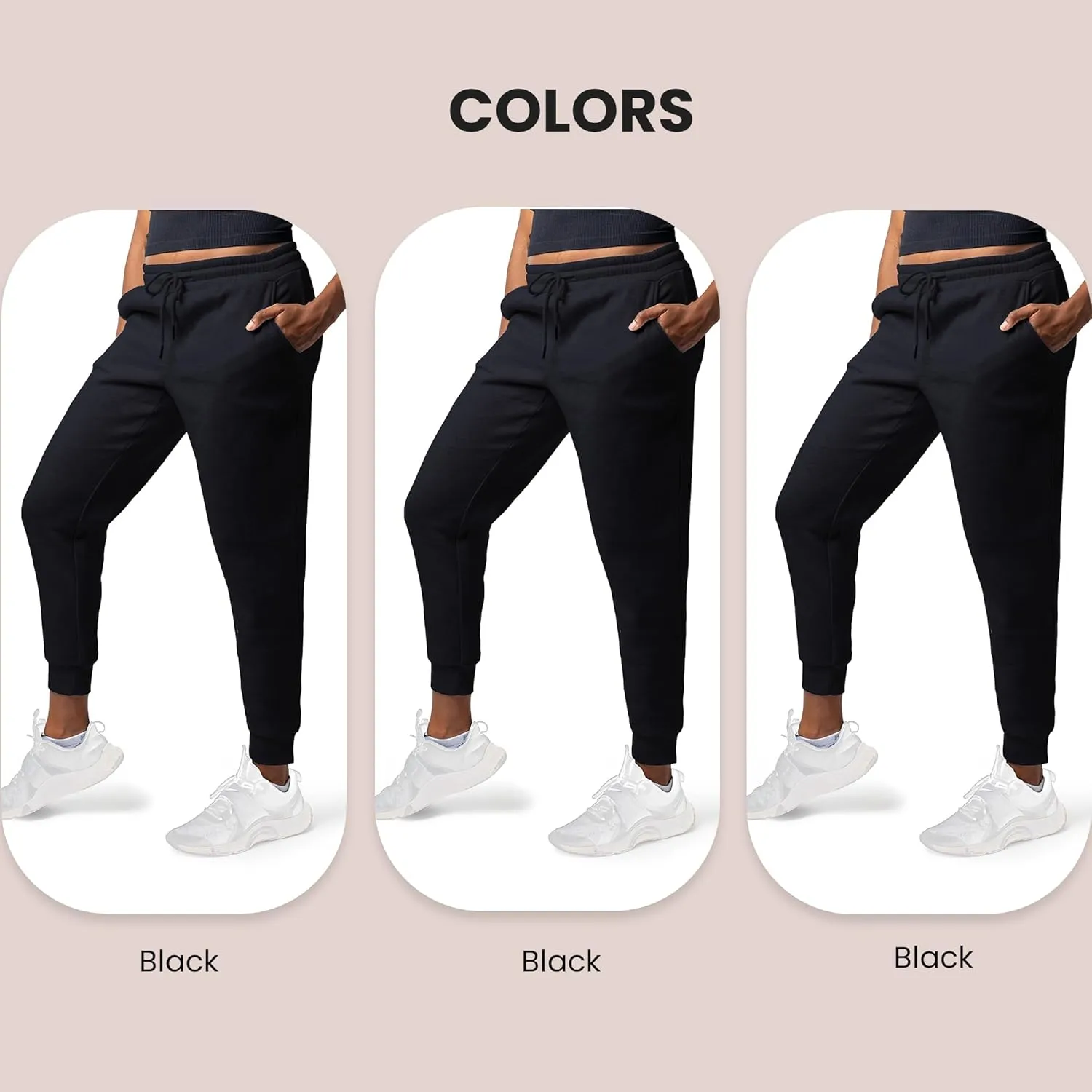 3 Pack Sweatpants Women, Cozy Womens Sweatpants, Fleece Womens Yoga Joggers (Available in Plus)