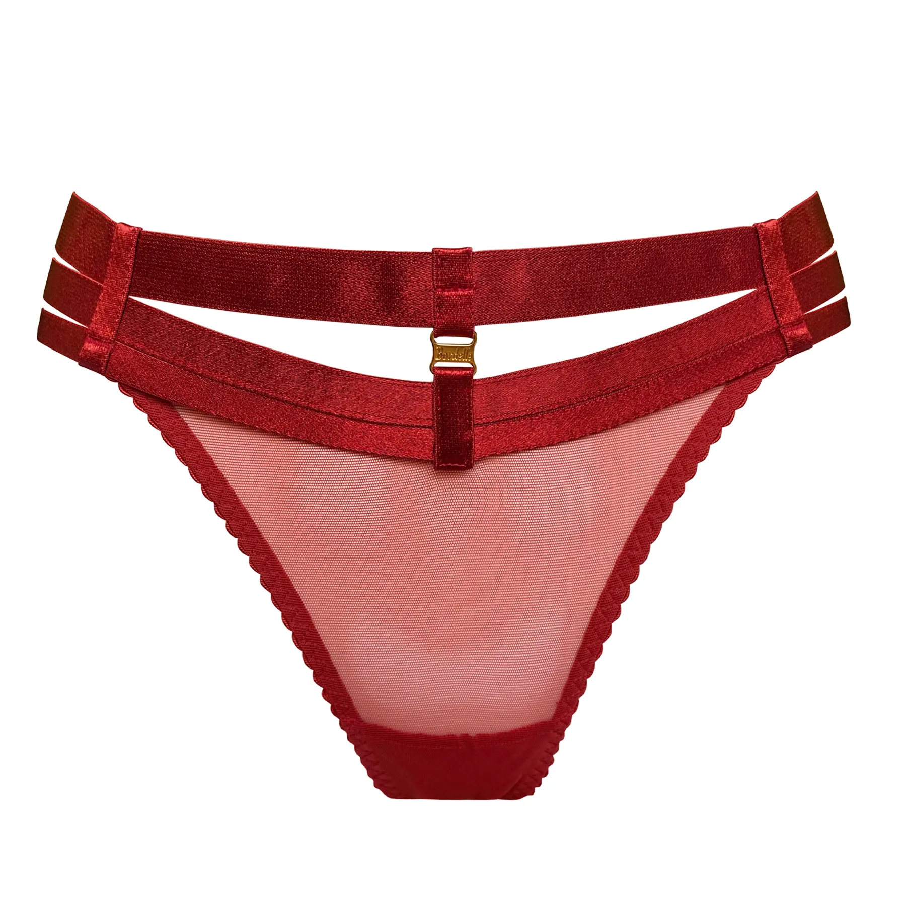 Art deco multi strap thong