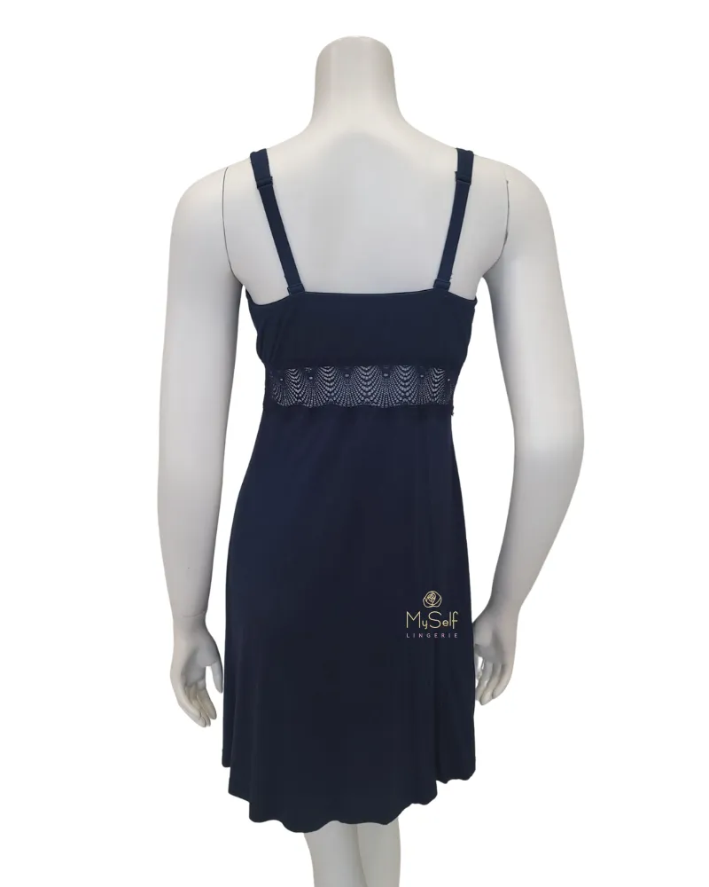 Cosabella Navy Allure Curvy Modal Chemise
