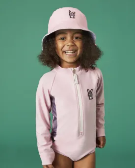 Girls Hop The Bunny Swimsuit in Pink