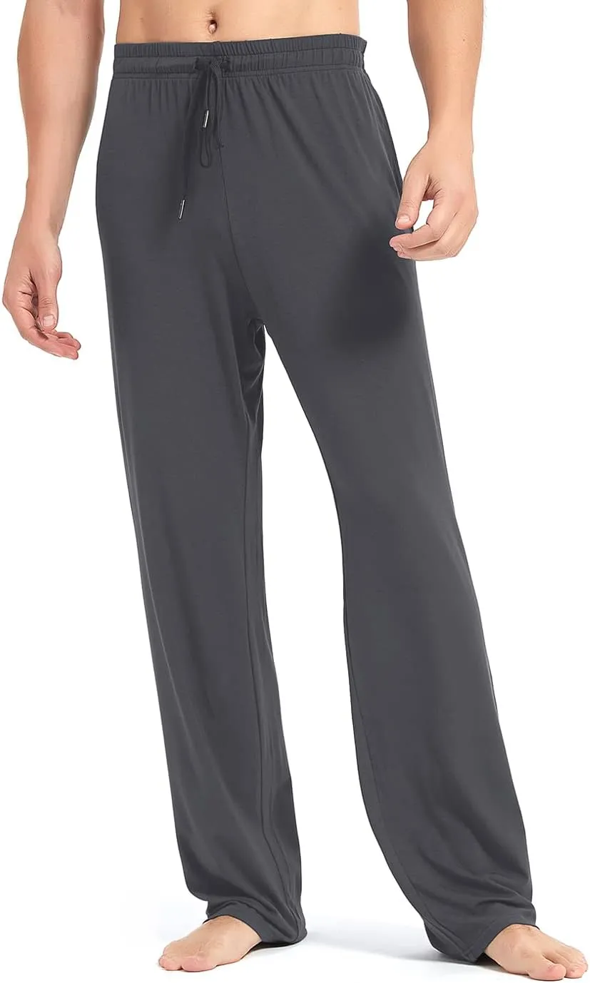 Idtswch 32/34/36/38 Long Inseam Men's Tall Extra Long Pajama Pants,Lounge Jogger Yoga Pants,Sleepwear with Pockets for Men