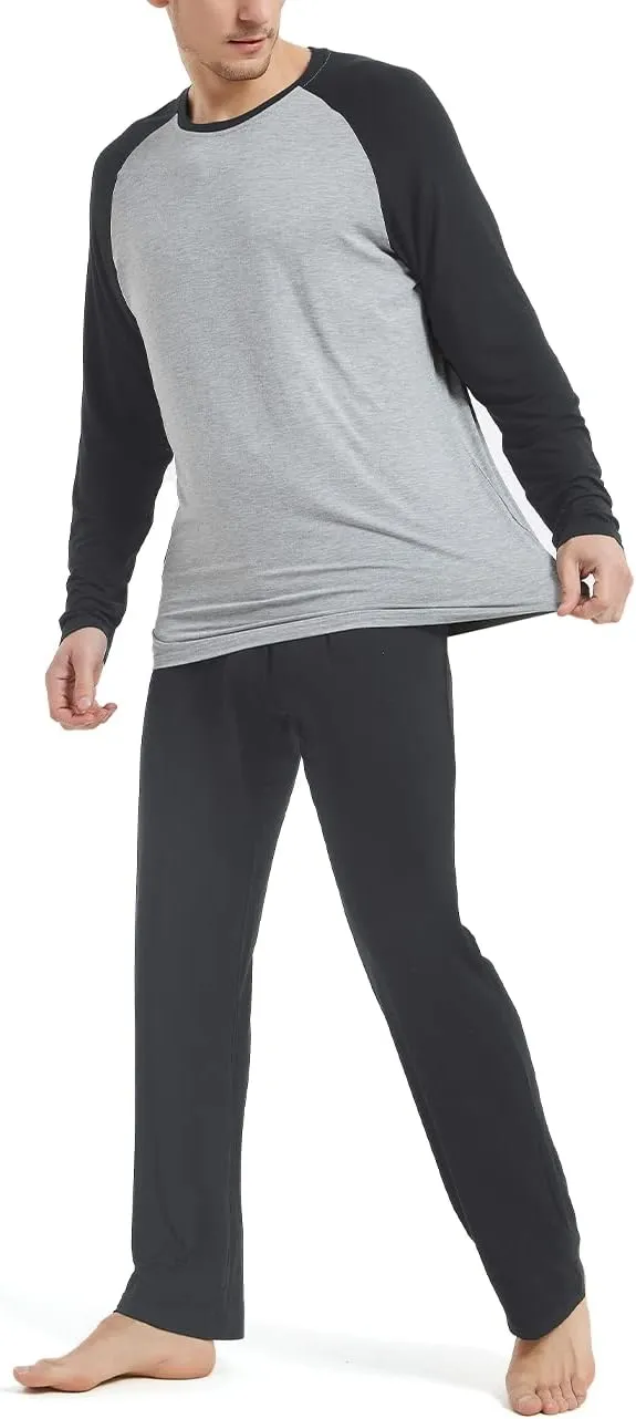 Idtswch 32/34/36/38 Long Inseam Men's Tall Extra Long Pajama Pants,Lounge Jogger Yoga Pants,Sleepwear with Pockets for Men