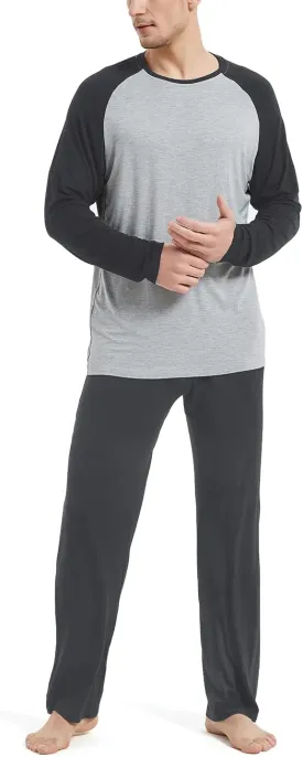 Idtswch 32/34/36/38 Long Inseam Men's Tall Extra Long Pajama Pants,Lounge Jogger Yoga Pants,Sleepwear with Pockets for Men