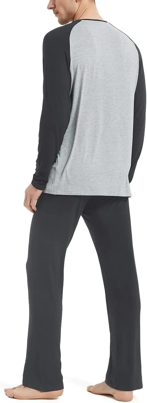 Idtswch 32/34/36/38 Long Inseam Men's Tall Extra Long Pajama Pants,Lounge Jogger Yoga Pants,Sleepwear with Pockets for Men