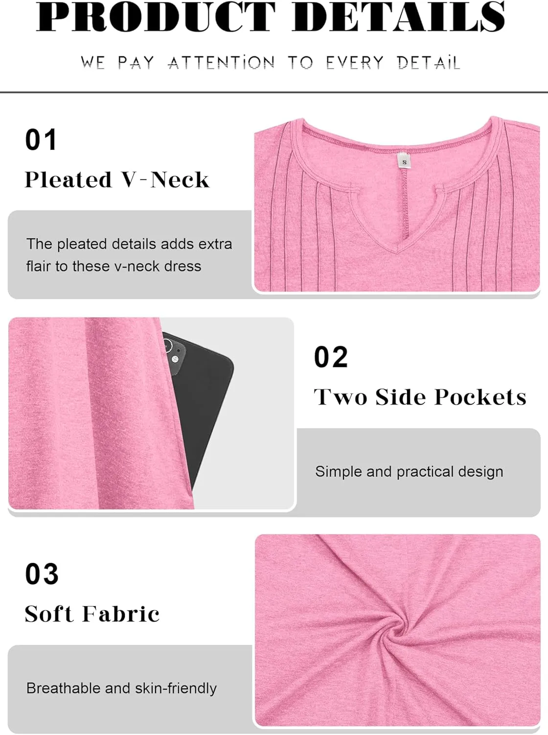 MOLERANI Women's Summer Dress 2025 Casual T-Shirt Pleated Short Sleeve Beach Sundress Travel Vacation Outfit