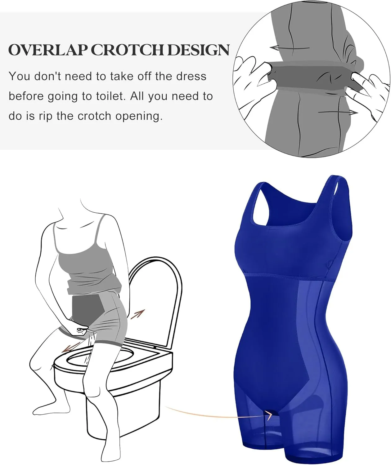 Popilush Cocktail Dresses for Women Built in Shapewear Bra 8 in 1 Square Neck Mini Slit Bodycon Summer Dress