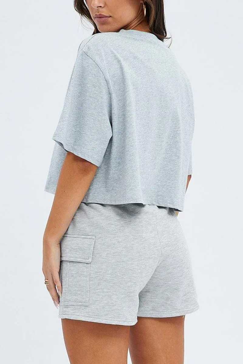 Women Workout Fitness Lounge Comfy Sweat Shorts Athletic Running Drawstring Terry Cotton Shorts