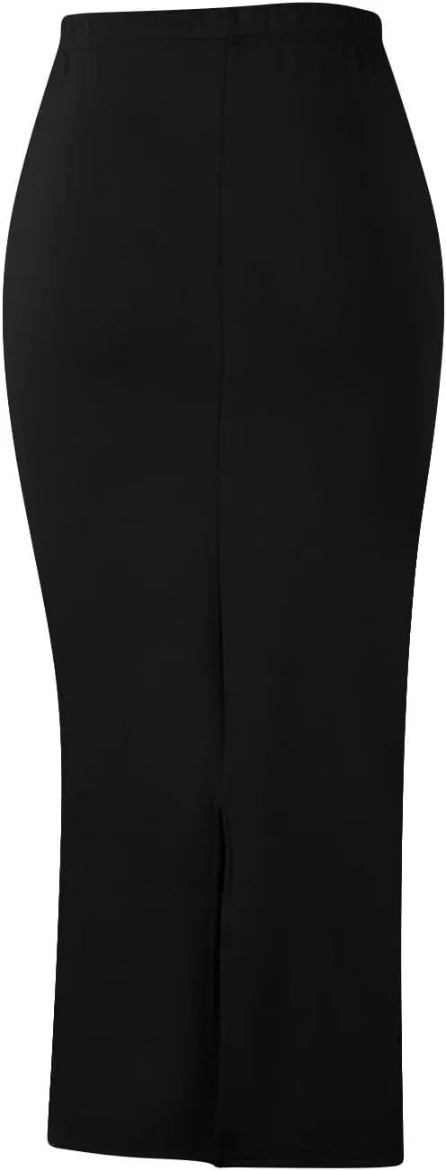 Women's High Waist Slim Bodycon Party Club Night Out Maxi Long Pencil Skirts Slit Back Stretch Office Work Business
