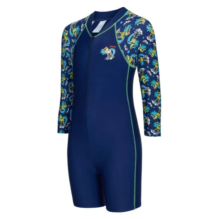 Zoggs Boys Crocodile Surfer Long Sleeve All in One